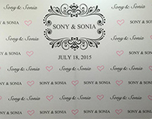 All About Step and Repeat Wedding Logo Walls